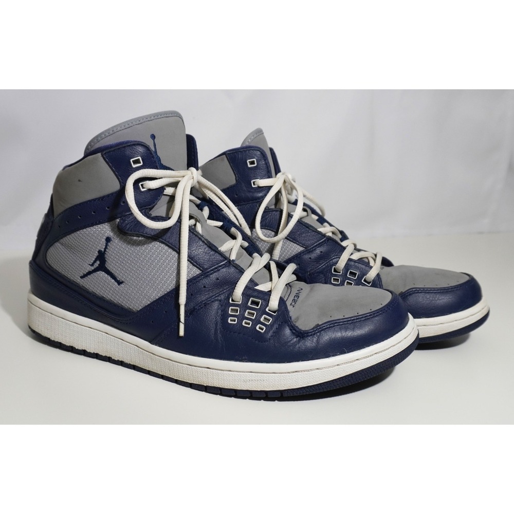 Nike Mens 12 Air Jordan 1 Flight 2012 Blue Gray Basketball Shoes 372704-032